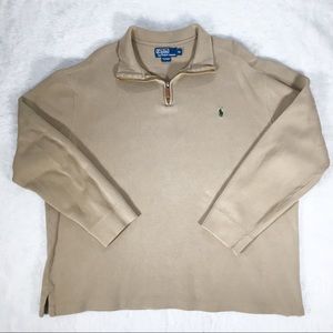 Polo by Ralph Lauren Tan 1/4 Zip Sweater